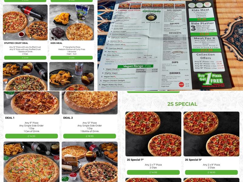 Caprinos Pizza Abingdon Menu