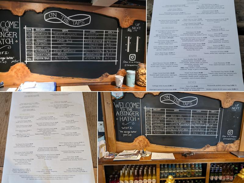 The Abinger Hatch Menu