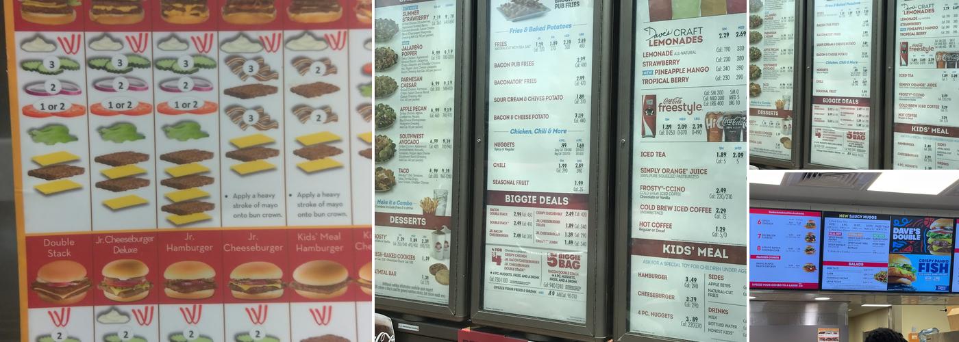 Wendy's Menu
