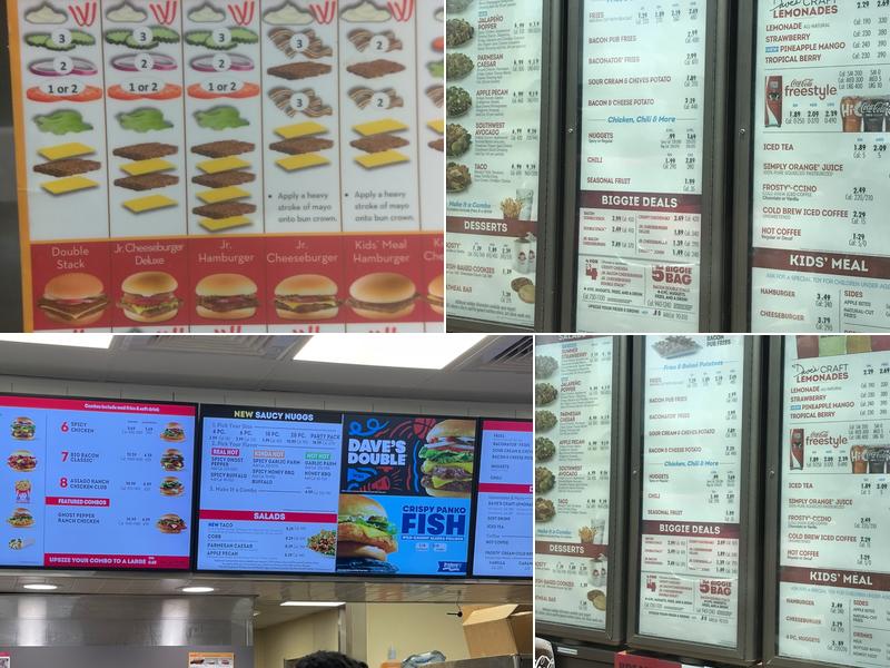 Wendy's Menu