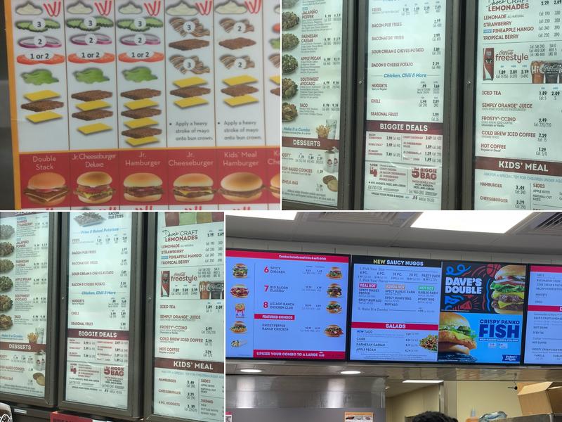 Wendy's Menu