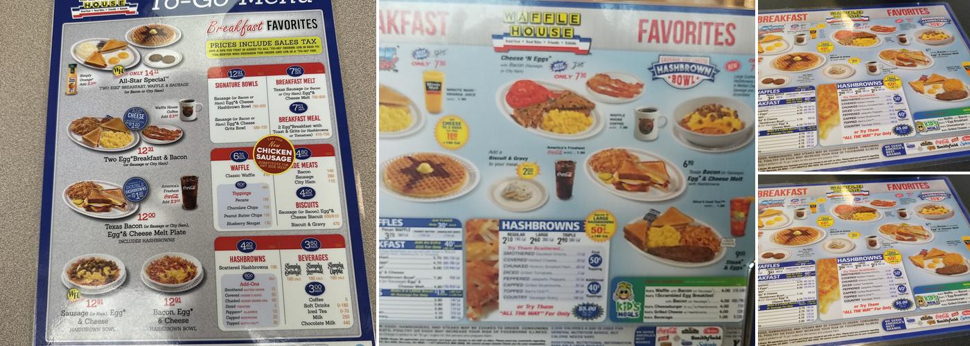 Waffle House Menu