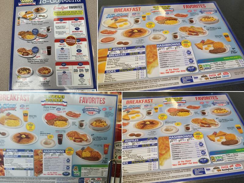 Waffle House Menu