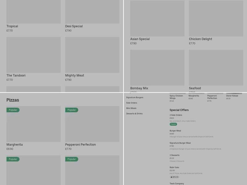 Santa's Pizza Accrington Menu