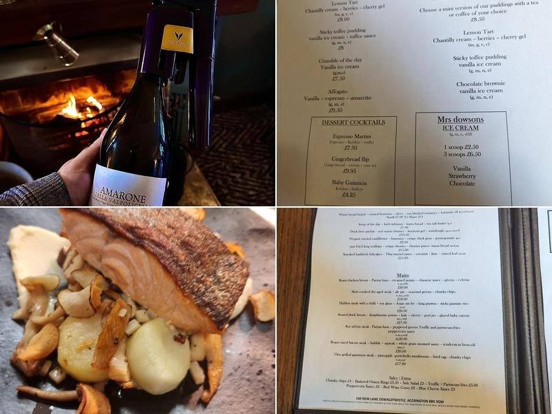 White Bull, Oswaldtwistle Menu