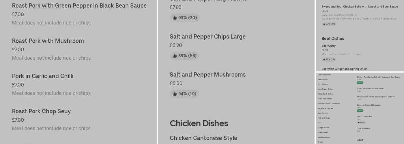 Plantation Chippy & Chinese Takeaway Menu