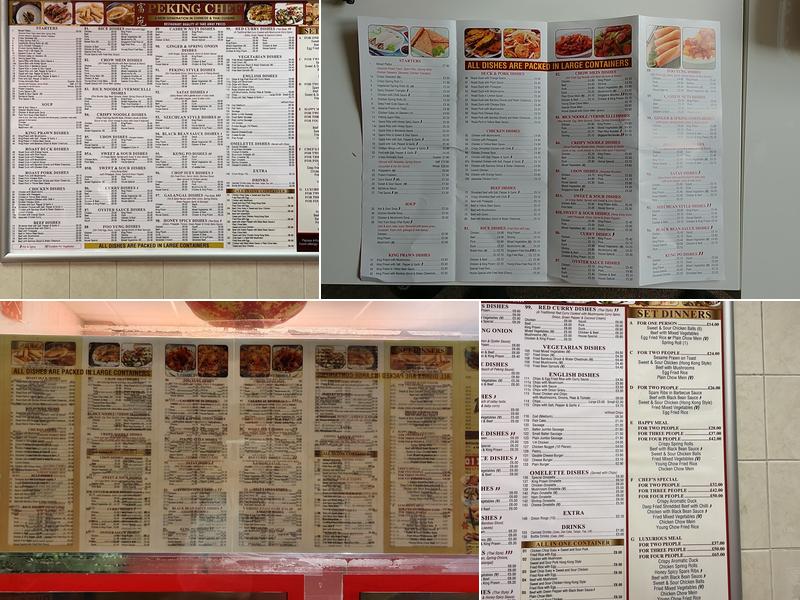 Peking Chef Menu
