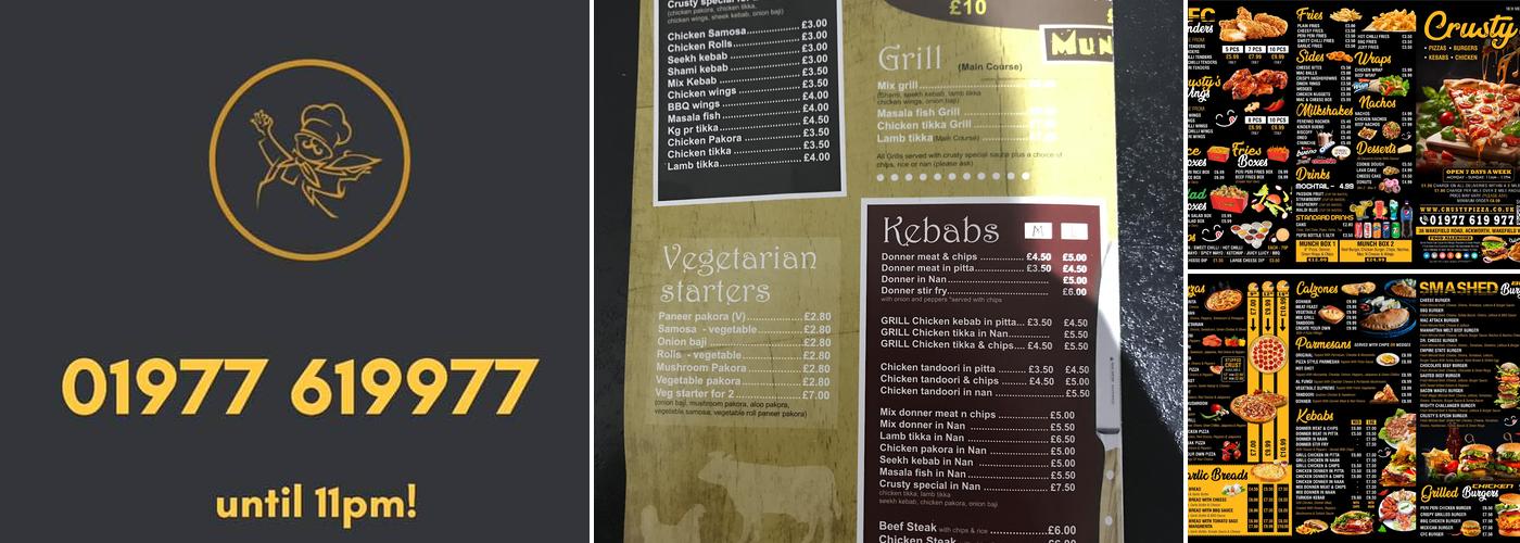 Crusty Pizzeria Menu