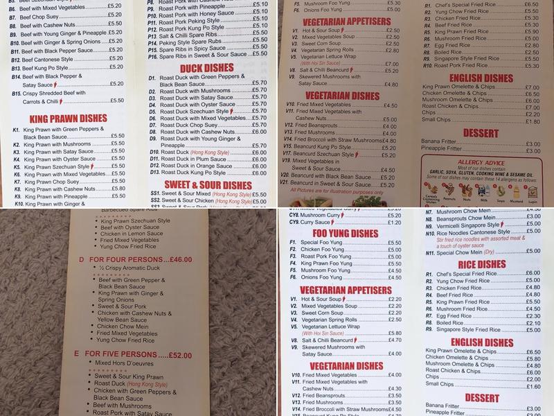 Popular Chinese Menu