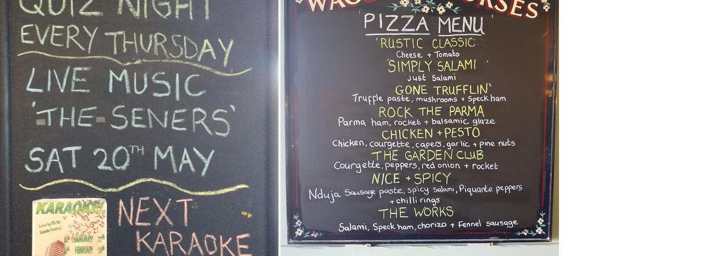 The Waggon & Horses Menu