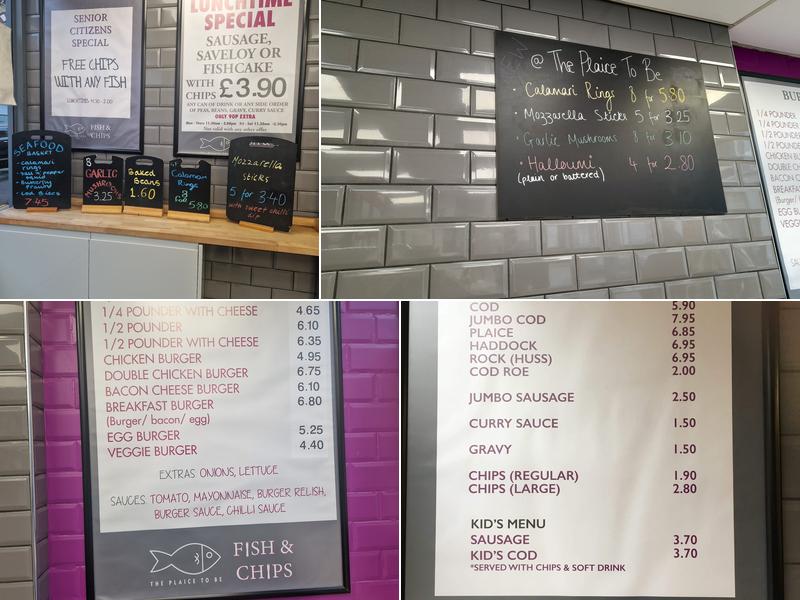 The Plaice To Be (Fish & Chips) Menu