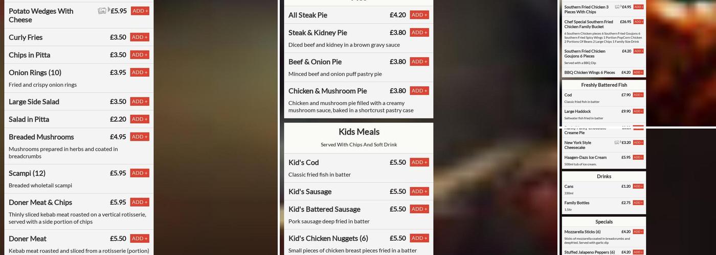 Addlestone kebab centre Menu