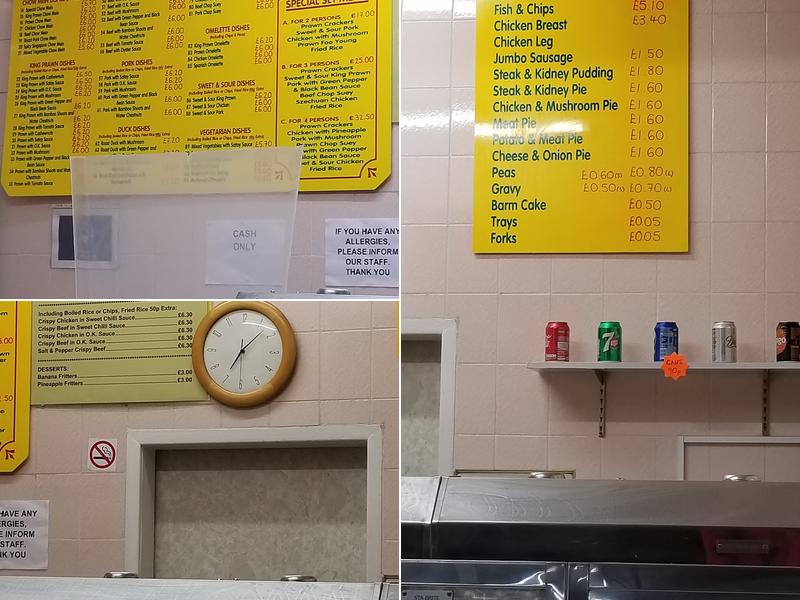 Five Star Take Away Menu