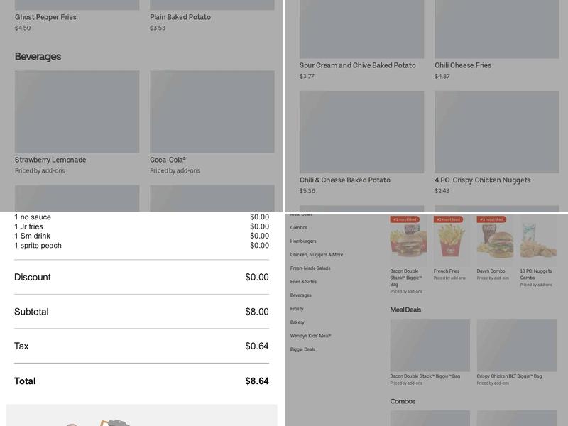 Wendy's Menu
