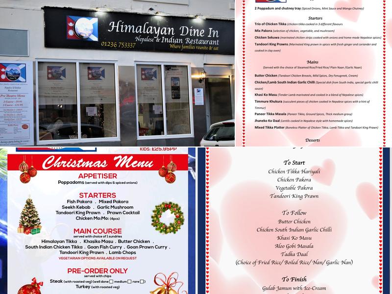 Himalayan Dine In Menu