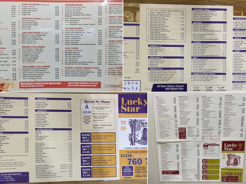 Lucky Star Menu