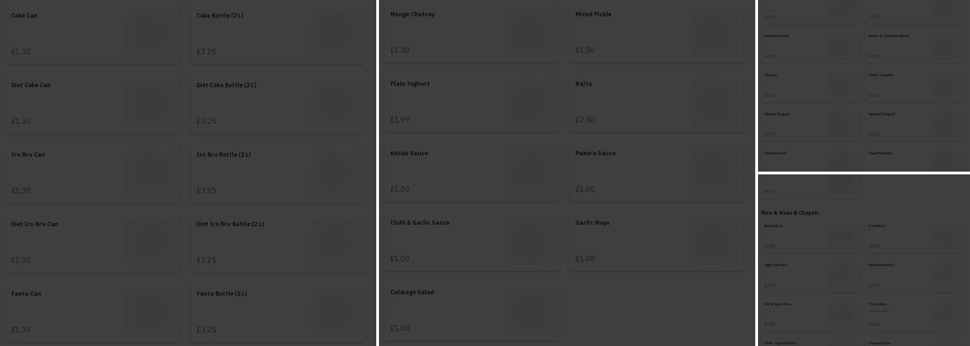 Spices Charcoal Grill's Menu