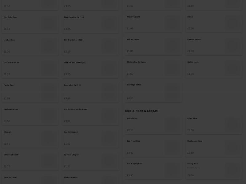 Spices Charcoal Grill's Menu