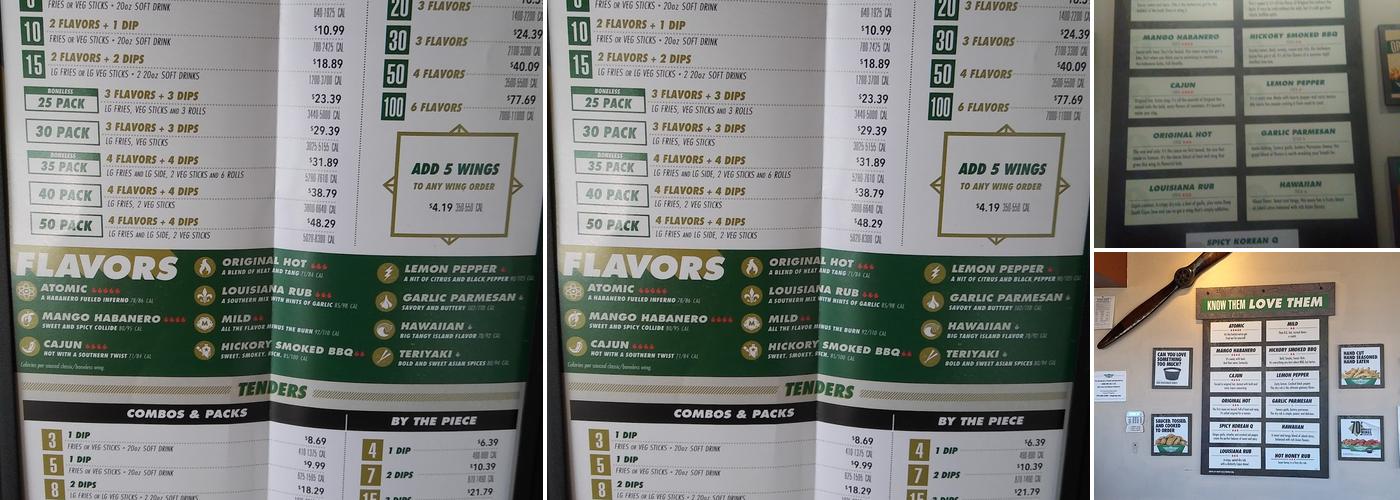 Wingstop Menu