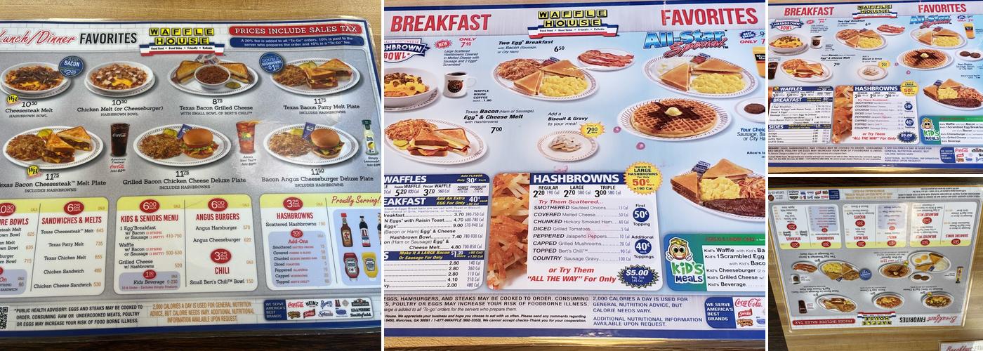 Waffle House Menu