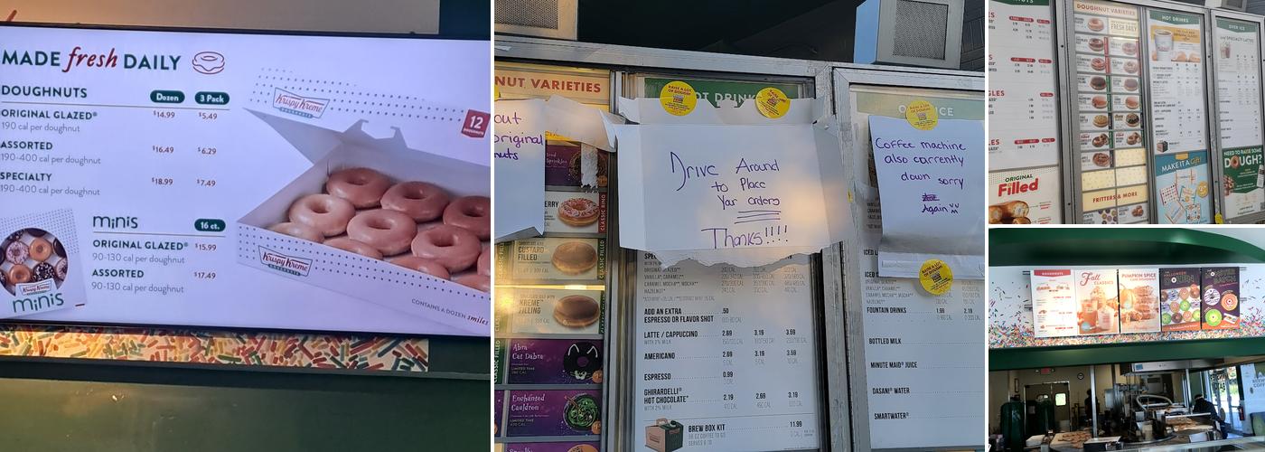 Krispy Kreme Menu