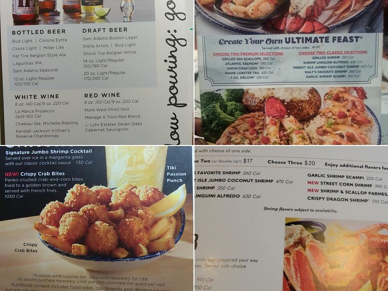 Red Lobster Menu