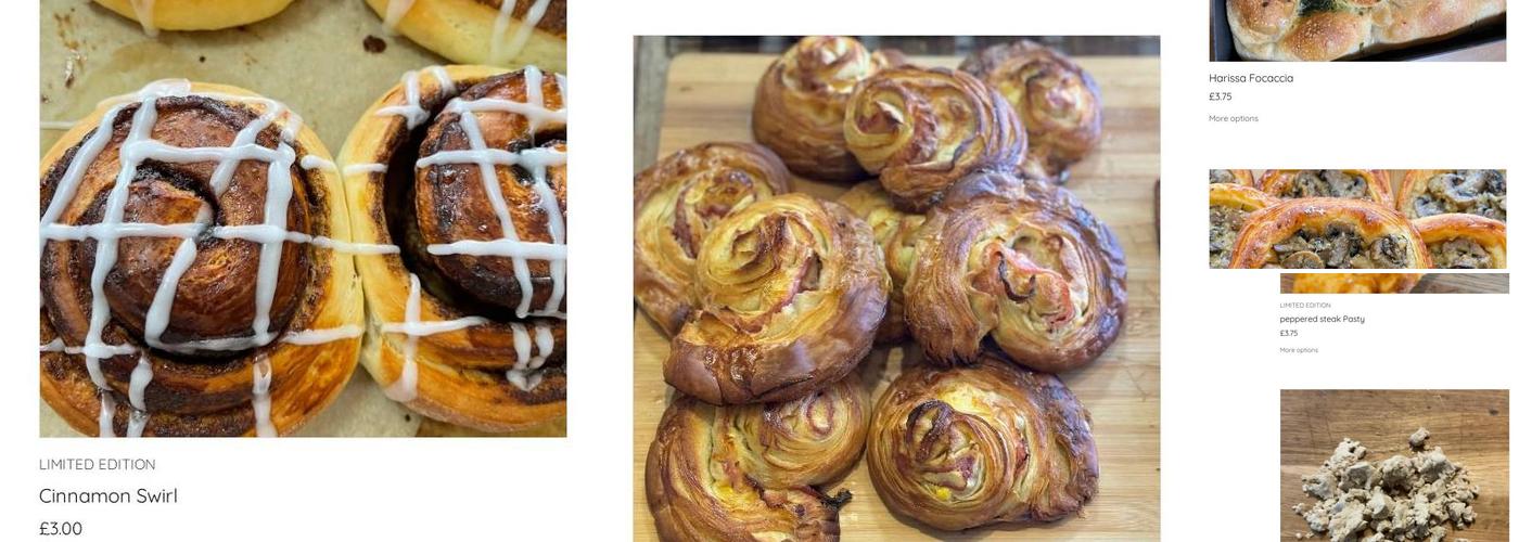 Nelsons Artisan School & Bakery Menu