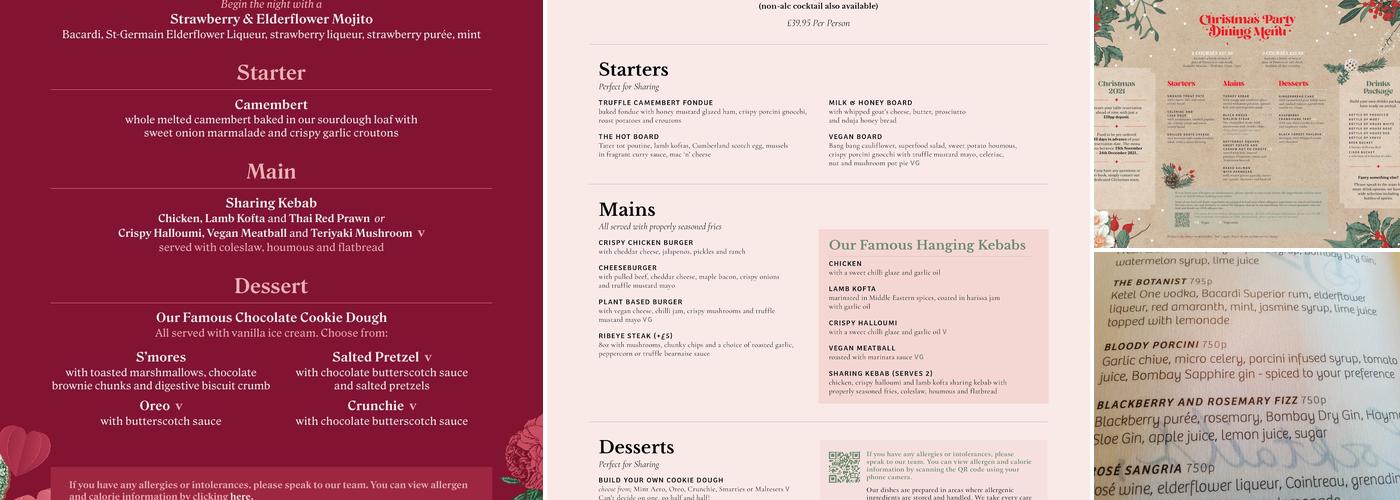 The Botanist Bar & Restaurant Alderley Edge Menu