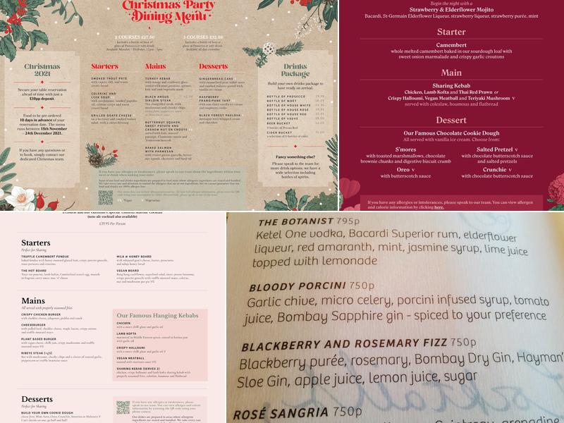The Botanist Bar & Restaurant Alderley Edge Menu