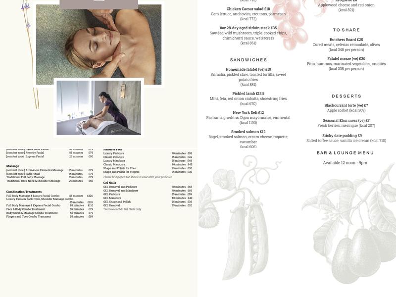 The Oak Room Restaurant Menu