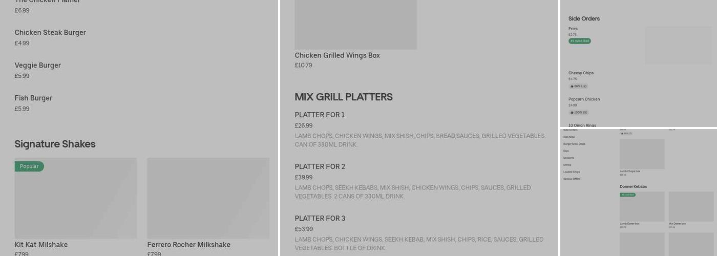 Munch Kebabs & Burgers Menu