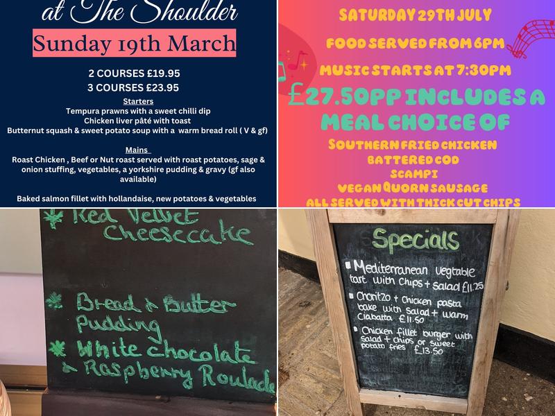 The Shoulder of Mutton Menu