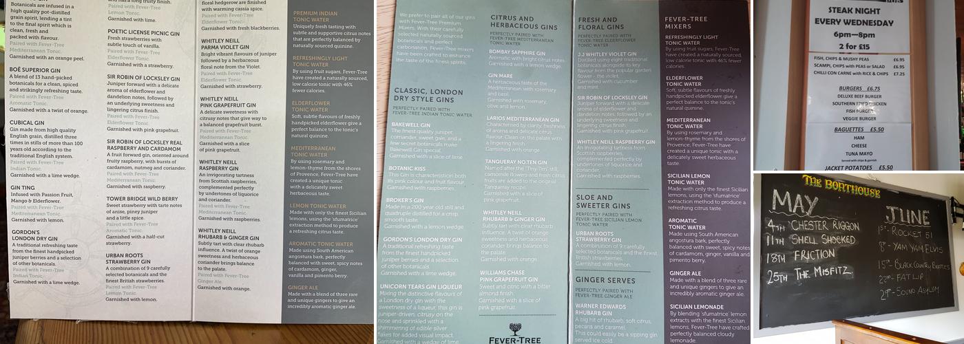 The Boathouse Menu