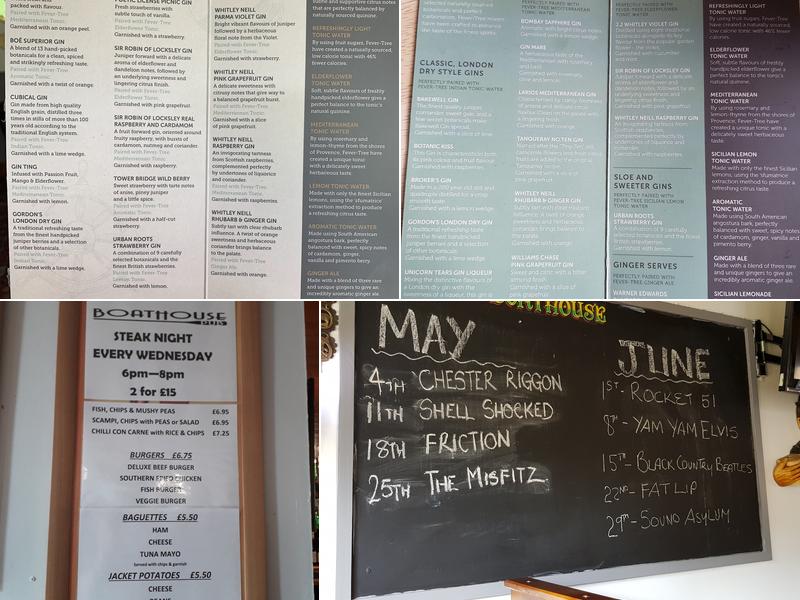 The Boathouse Menu