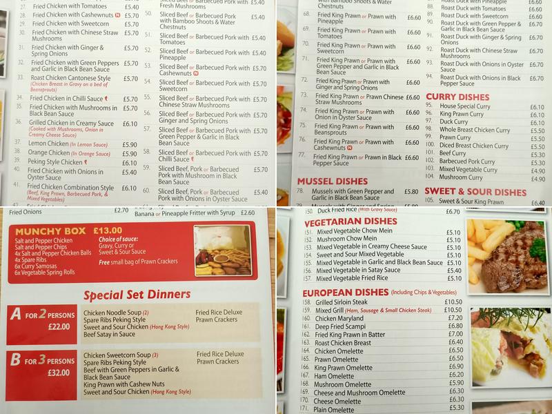 The New Lakeside Takeaway Menu