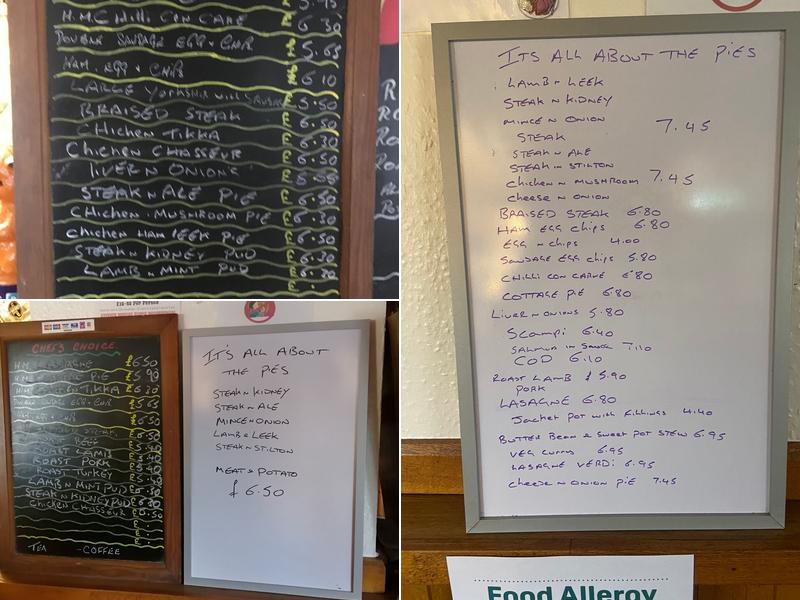 The Butchers Arms Menu