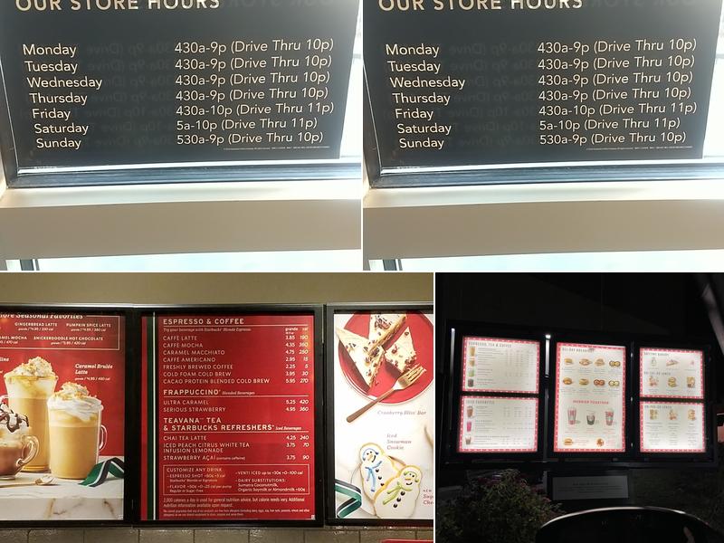 Starbucks Menu
