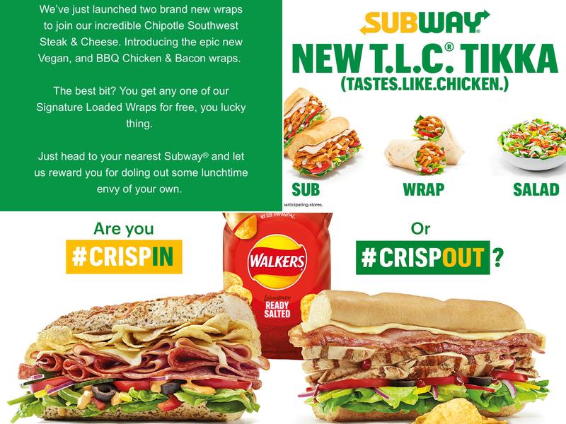 Subway Menu