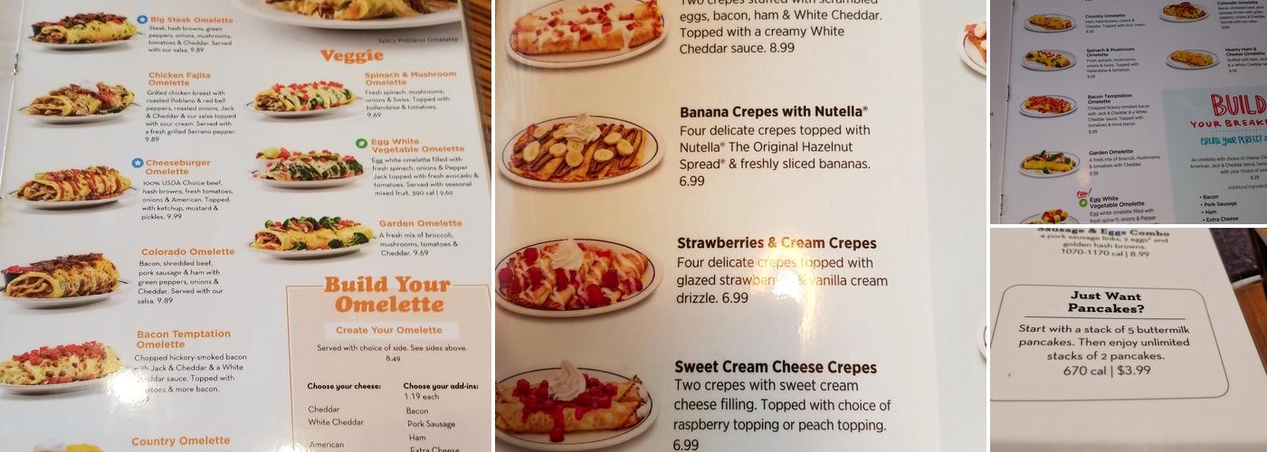 IHOP Menu