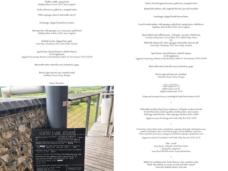Rathfinny Wine Estate - Tasting Room Menu