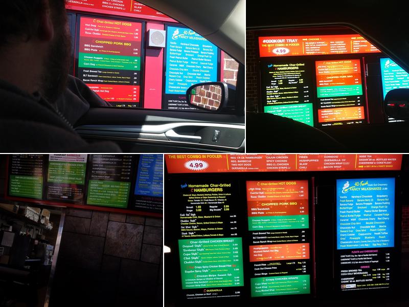Cook Out Menu