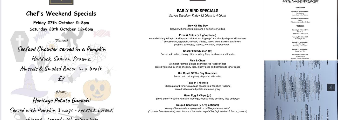 The Junction Inn & Kitchen Menu