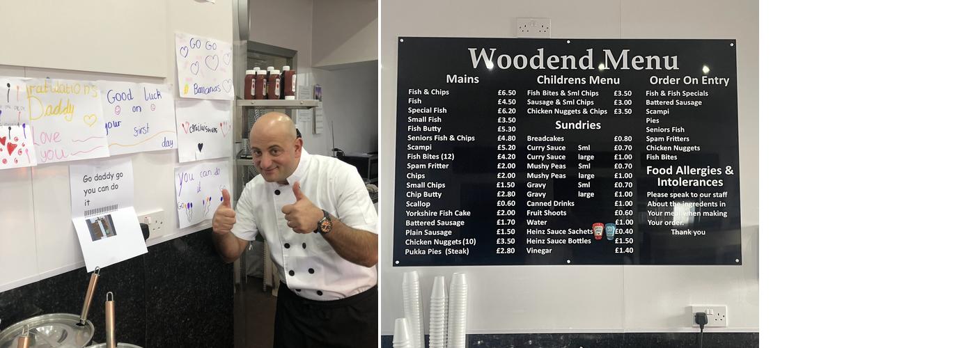 Woodend Traditional Fish and Chips Menu