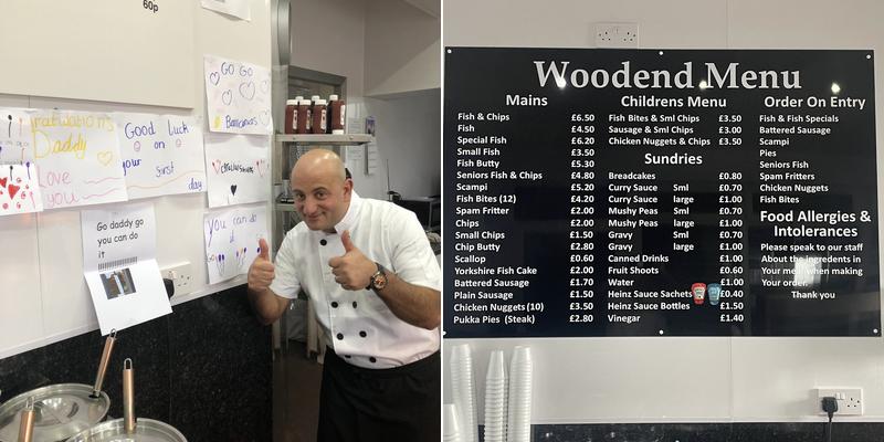 Woodend Traditional Fish and Chips Menu