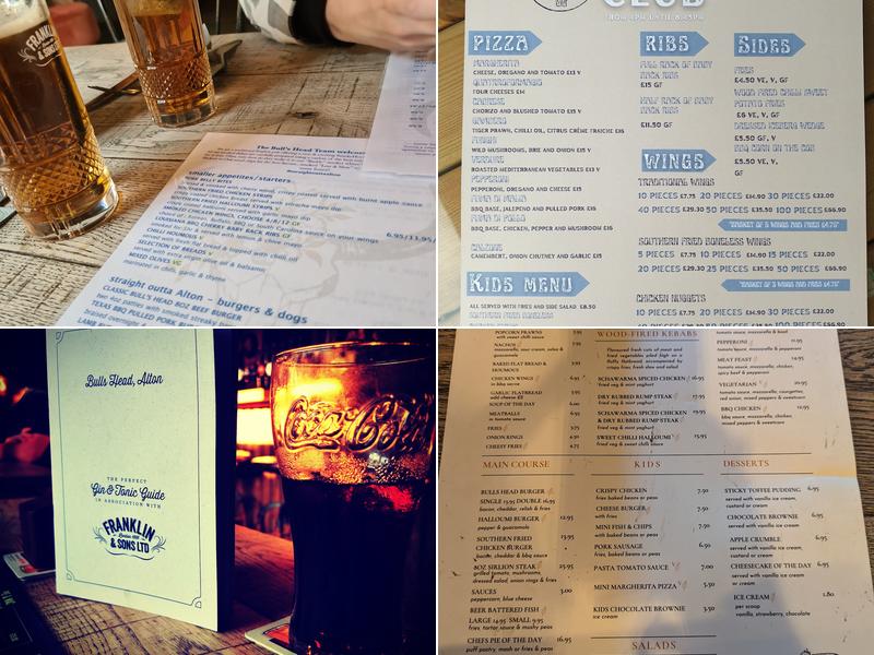 The Bulls Head Alton Menu