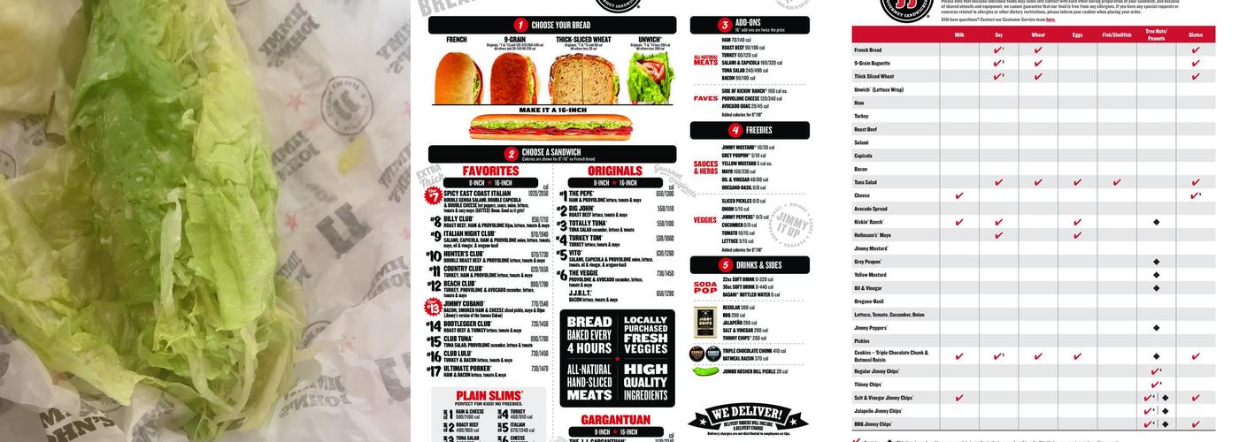 Jimmy John's Menu