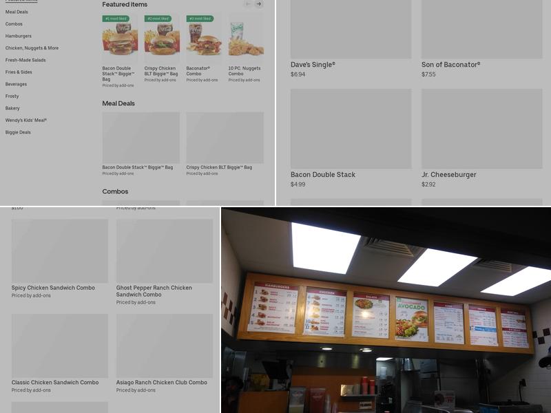 Wendy's Menu