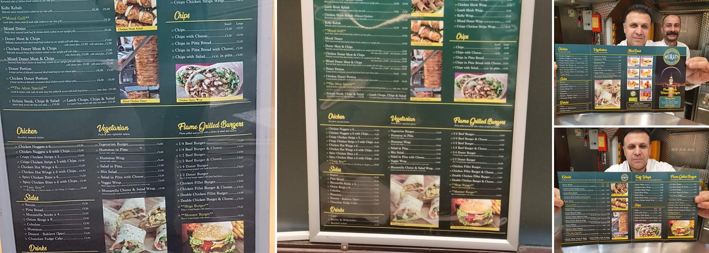 Murat's Kebab House Menu