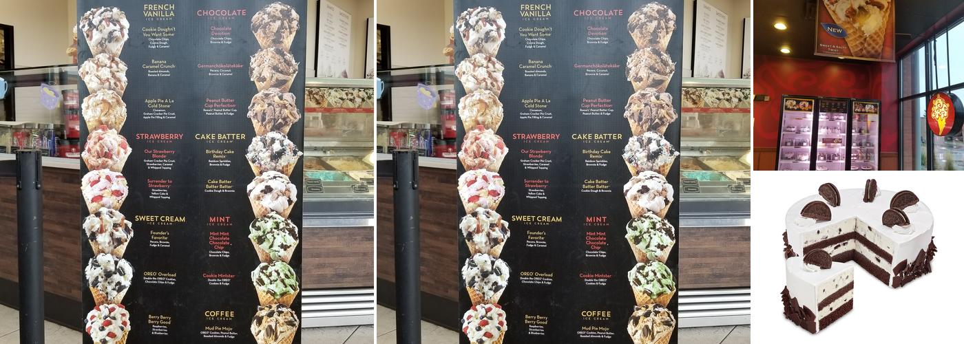 Cold Stone Creamery Menu