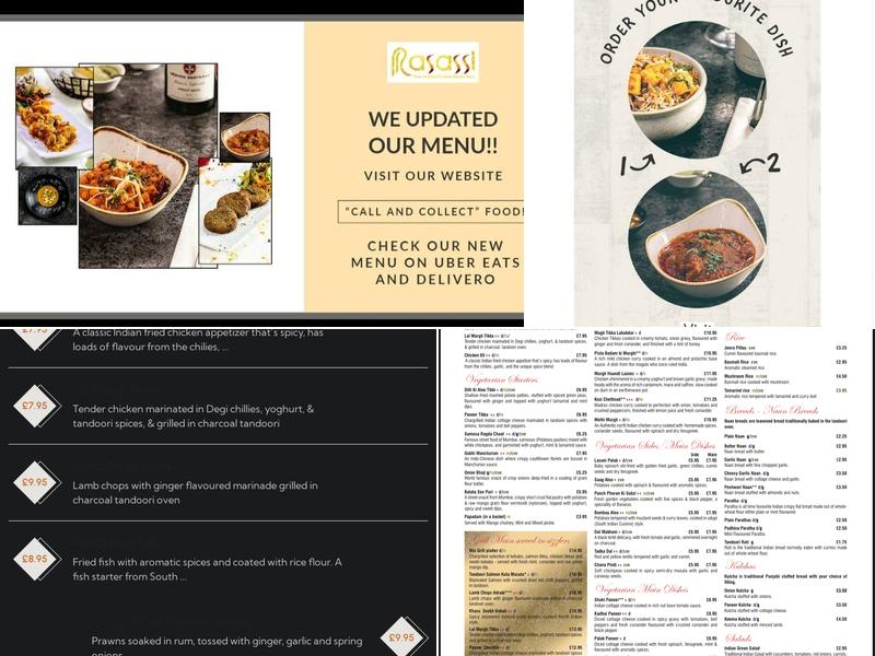 Rasassi Restaurant Menu